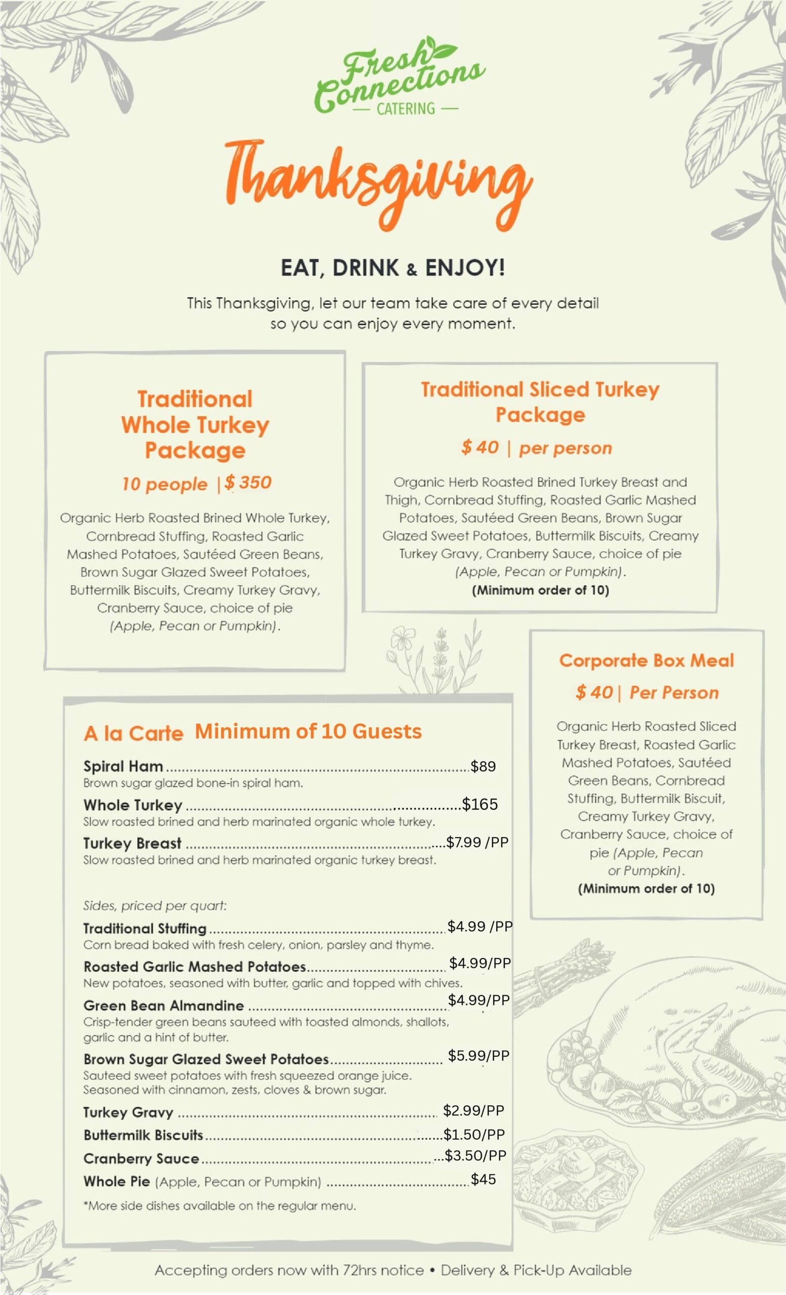 Thanksgiving Menu 2025